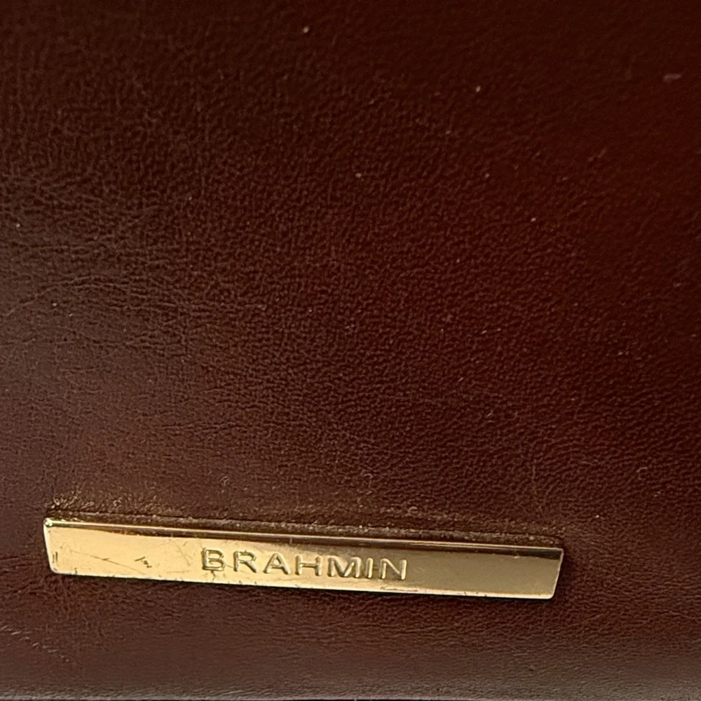 Brahmin Rich Brown Leather Brahmin Mini Schooner leather handbag in brown - Picture 2 of 12